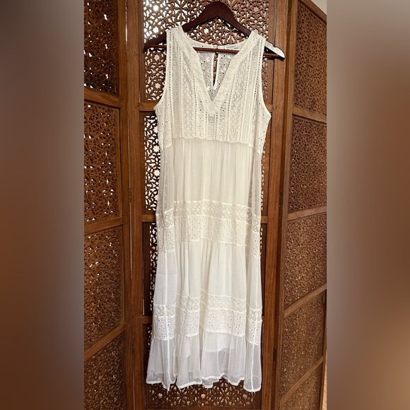 🚺📐Sundance Zellie white eyelet dress - Picture 2 of 15